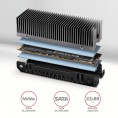 Radiator do dysków Axagon CLR-M2XT aluminiowy pasywny M.2 SSD