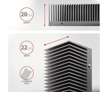 Radiator do dysków Axagon CLR-M2XT aluminiowy pasywny M.2 SSD