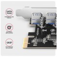 Kontroler Axagon PCEU-430RS PCIe 4x port USB 3.2 GEN 1 15-pin SATA