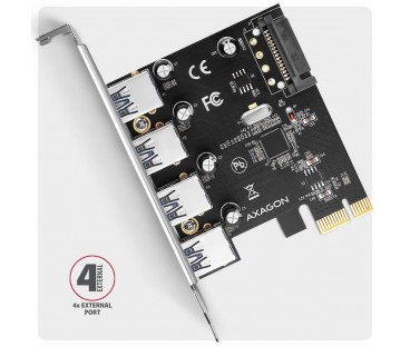 Kontroler Axagon PCEU-430RS PCIe 4x port USB 3.2 GEN 1 15-pin SATA
