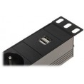Listwa zasilająca 6 gniazd Schuko PD-6/R-USB
