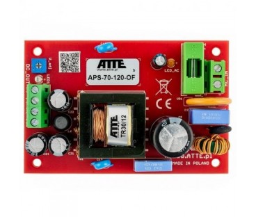 Zasilacz sieciowy SMPS 12V 6A 72W ATTE APS-70-120-OF