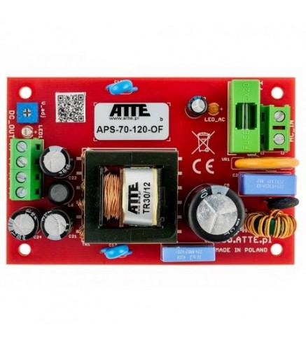 Zasilacz sieciowy SMPS 12V 6A 72W ATTE APS-70-120-OF