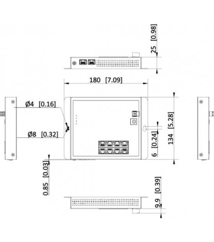 Switch Hikvision DS-3T1510P-SI-FLT(O-STD)/No Power unit