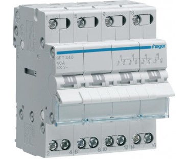 Modułowy przełącznik instalacyjny I-0-II  4P 40A 400VAC Hager SFT440