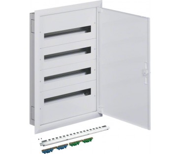 Rozdzielnica podtynkowa z zaciskami PE/N 4R/96M (4x24) I kl. IP40 Hager FW424FT