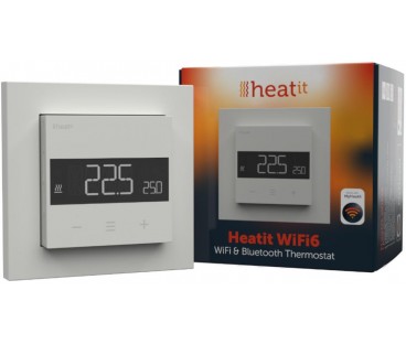 Termostat Heatit WiFi6 White RAL 9003 Wi-Fi Thermostat 3600W 16A