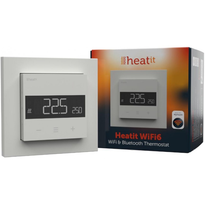 Termostat Heatit WiFi6 White RAL 9003 Wi-Fi Thermostat 3600W 16A Termostat Heatit WiFi6 White RAL 9003 Wi-Fi Thermostat 3600W 16A
