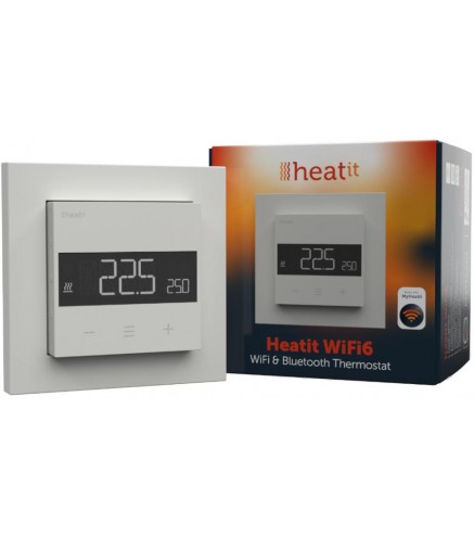 Termostat Heatit WiFi6 White RAL 9003 Wi-Fi Thermostat 3600W 16A