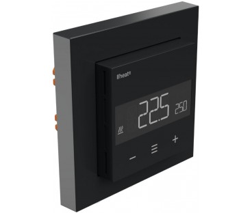 Termostat Heatit WiFi6 Black Matt Wi-Fi Thermostat 3600W 16A