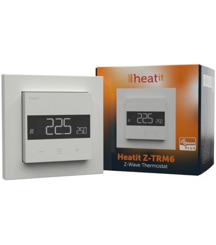 Termostat Heatit Z-TRM6 White RAL 9003 Z-Wave Thermostat 3600W 16A 868,4 Mhz