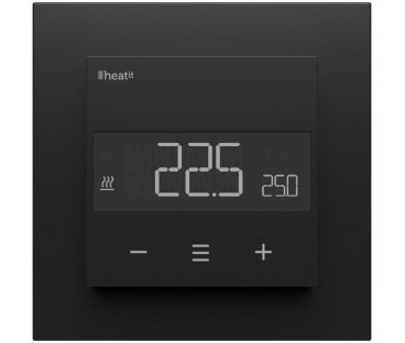 Termostat Heatit WiFi6 Black Matt Wi-Fi Thermostat 3600W 16A