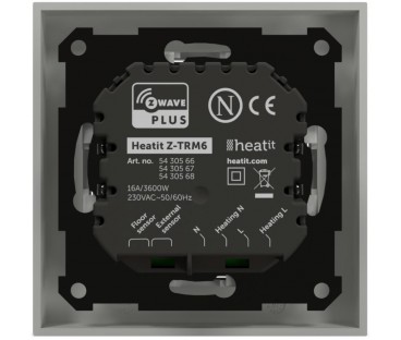 Termostat Heatit Z-TRM6 White RAL 9003 Z-Wave Thermostat 3600W 16A 868,4 Mhz