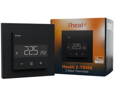 Termostat Heatit Z-TRM6 Black Matt Z-Wave Thermostat 3600W 16A 868,4 Mhz