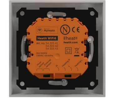 Termostat Heatit WiFi6 White RAL 9003 Wi-Fi Thermostat 3600W 16A