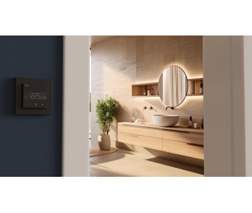 Termostat Heatit WiFi6 Black Matt Wi-Fi Thermostat 3600W 16A