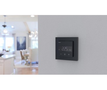 Termostat Heatit WiFi6 Black Matt Wi-Fi Thermostat 3600W 16A