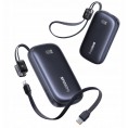 Powerbank Baseus EnerFill FC21 10000 mAh 22,5 W USB-A USB-C czarny z odłączanym kablem Lightning
