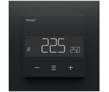 Termostat Heatit Z-TRM6 Black Matt Z-Wave Thermostat 3600W 16A 868,4 Mhz