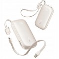 Powerbank Baseus EnerFill FC21 20000 mAh 22,5 W USB-A USB-C beżowy z odłączanym kablem Lightning