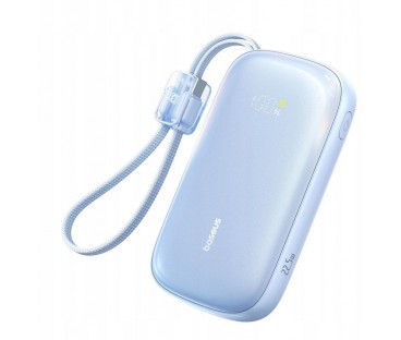 Powerbank Baseus EnerFill FC21 20000 mAh 22,5 W USB-A USB-C niebieski z odłączanym kablem Lightning