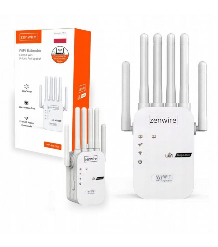 Wzmacniacz Sygnału Zasięgu Sieci Wifi 5G Repeater Zewnętrzny Extender Zenwire WDR611U 300 Mb/s