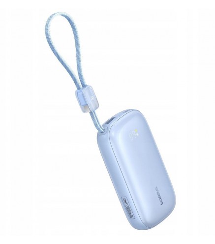Powerbank Baseus EnerFill FC21 20000 mAh 22,5 W USB-A USB-C niebieski z odłączanym kablem Lightning