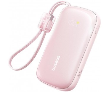 Powerbank Baseus EnerFill FC21 20000 mAh 22,5 W USB-A USB-C różowy z odłączanym kablem Lightning