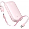 Powerbank Baseus EnerFill FC21 20000 mAh 22,5 W USB-A USB-C różowy z odłączanym kablem Lightning
