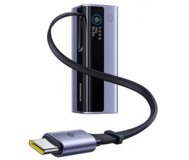 Powerbank Baseus EnerGeek GR11 20000 mAh 145 W USB-A 2x USB-C szary ze zwijanym kablem USB-C