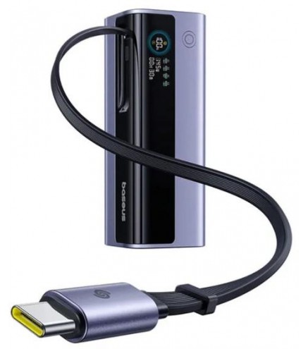 Powerbank Baseus EnerGeek GR11 20000 mAh 145 W USB-A 2x USB-C szary ze zwijanym kablem USB-C