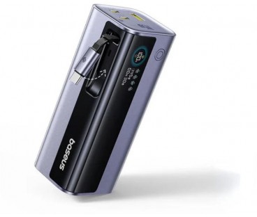 Powerbank Baseus EnerGeek GR11 20000 mAh 145 W USB-A 2x USB-C szary ze zwijanym kablem USB-C