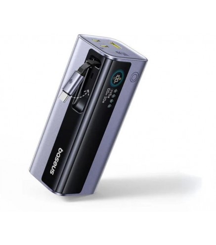 Powerbank Baseus EnerGeek GR11 20000 mAh 145 W USB-A 2x USB-C szary ze zwijanym kablem USB-C