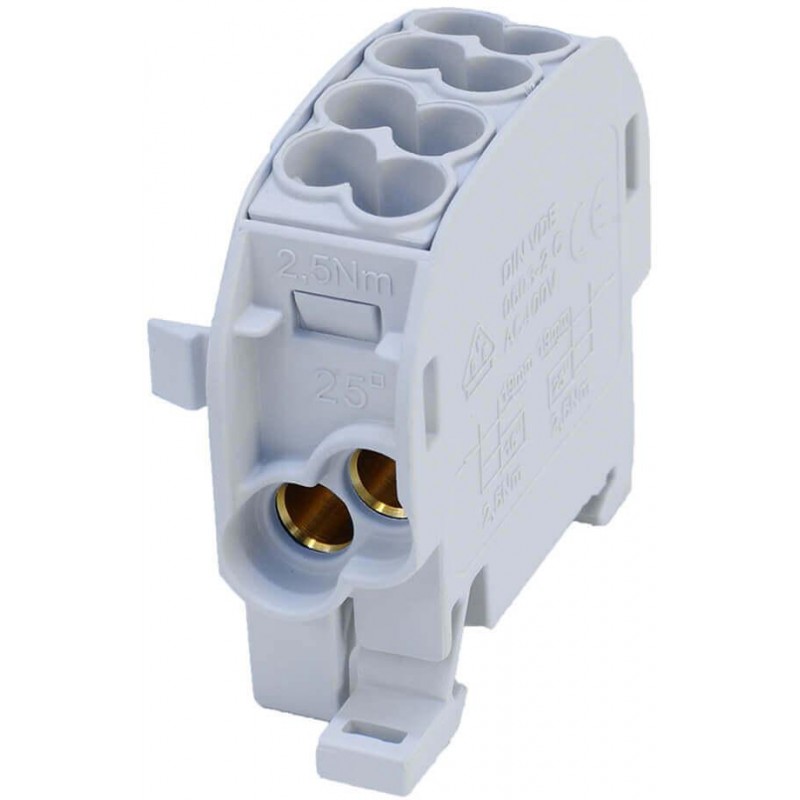 Blok rozdzielczy odgałęźny SCB 25 Al/Cu 80110 SIMBLOCK, szary 81501002
