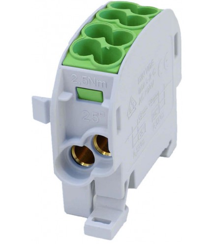 Blok rozdzielczy odgałęźny SCB 25 Al/Cu 80110 SIMBLOCK, zielony 81501005