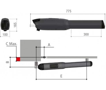 Zestaw CAME NEW ATI30DGF SAFE 24V TOP do 6m bram dwuskrzydłowych