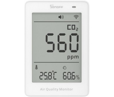 Miernik jakości powietrza WiFi LCD Sonoff AirGuard CO2 SAWF-08P