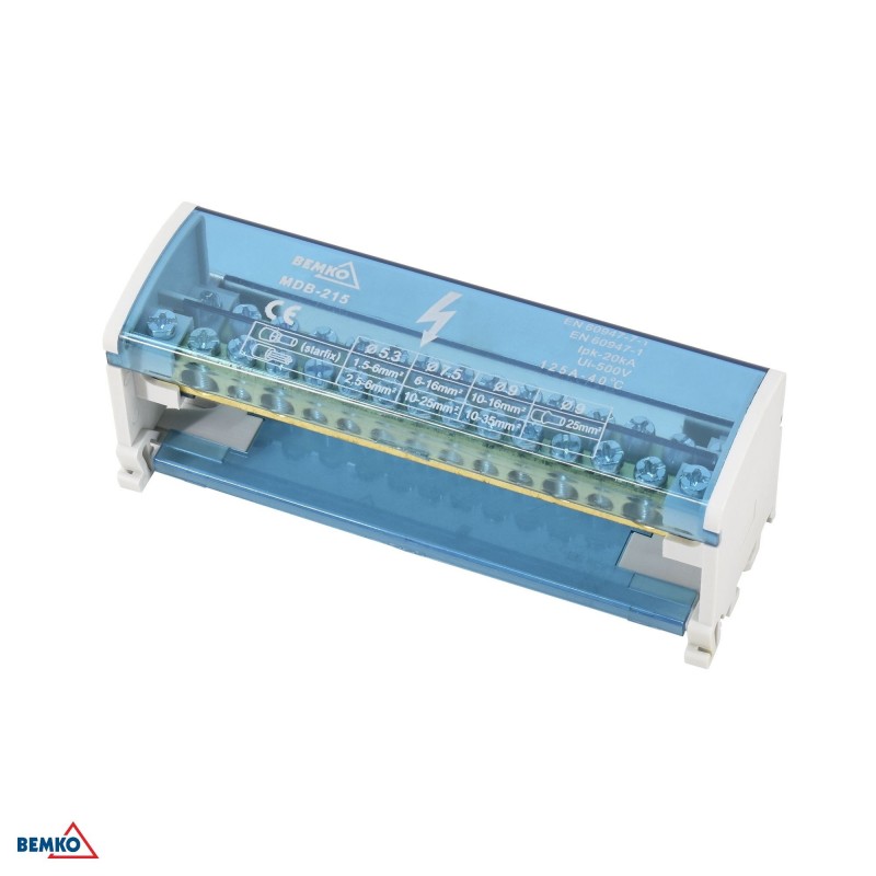 Blok rozdzielczy 30 zacisków 2x15 (11x5.3mm + 2x7.5mm + 2x9.1mm)