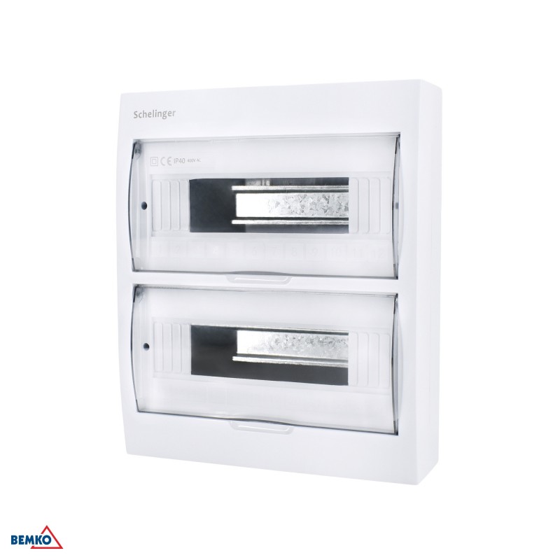 Rozdzielnica natynkowa IP40 ZACISKI 24N+24PE 2x12P