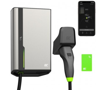 ŁADOWARKA EV Wallbox Green Cell HabuDen EVGC021B2275 22kW TYPE 2 7,5M GC App NFC BT Wi-Fi