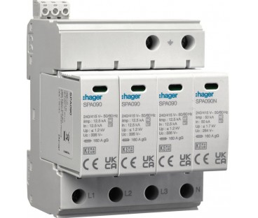 HAGER SPD Ogr. przepięć T1+T2 MOV 4P SPA931