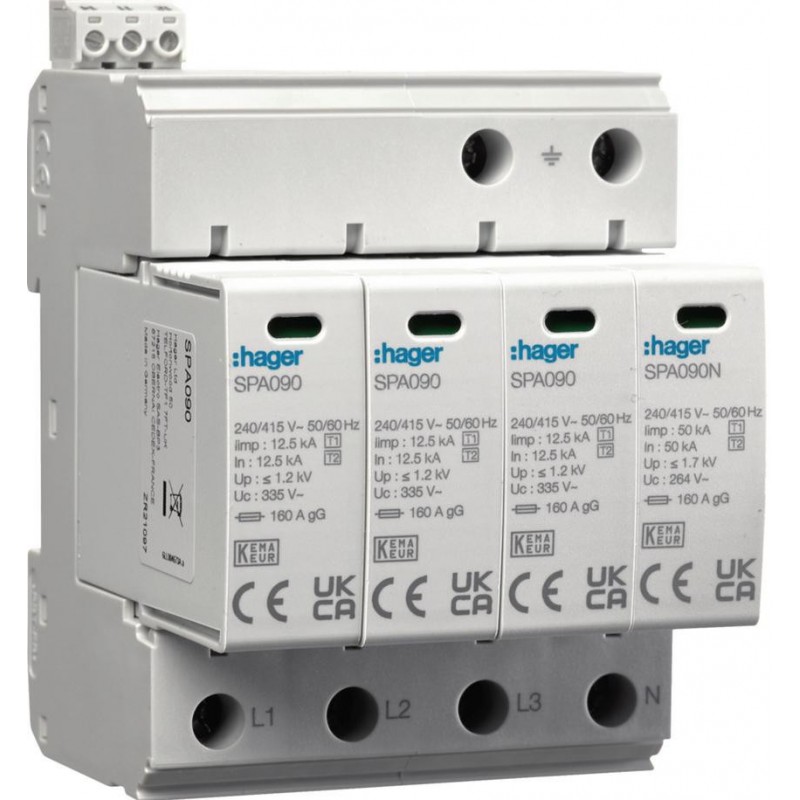 HAGER SPD Ogr. przepięć T1+T2 MOV 4P SPA931