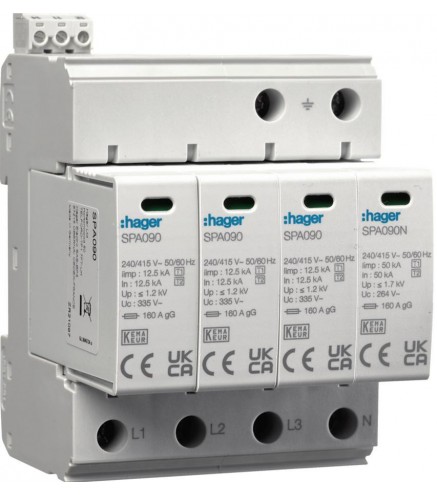HAGER SPD Ogr. przepięć T1+T2 MOV 4P SPA931