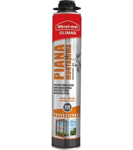 Piana montażowa pistoletowa PMPL PROFESSIONAL Wkręt-met Klimas 750ml