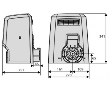 Napęd/siłownik BFT ARES ULTRA BT B1000 do 1000kg bram przesuwnych