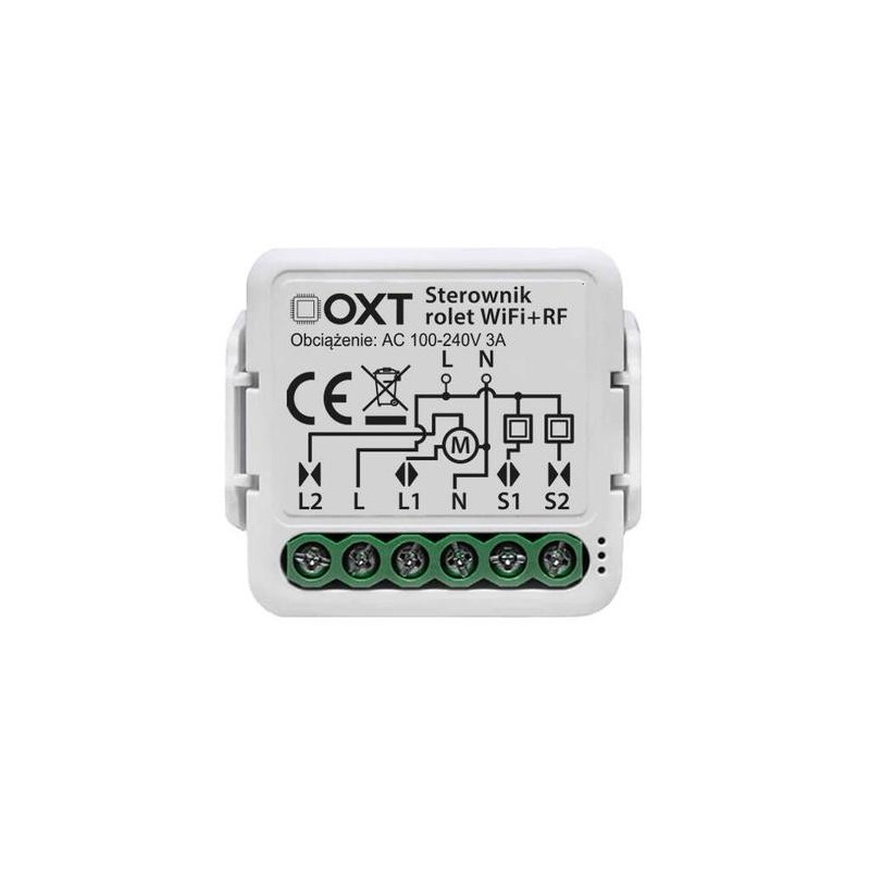 Moduł OXT mini sterownik rolet żaluzji kąt pochylenia lameli WiFi+RF TUYA T229