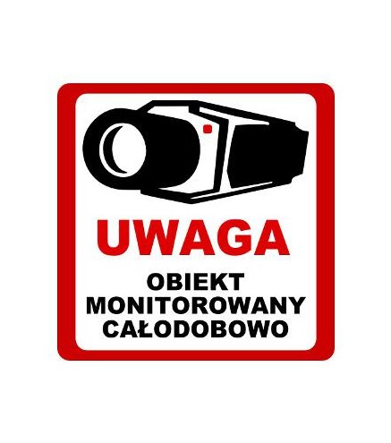 NAKLEJKA OBIEKT MONITOROWANY 10x10 8332