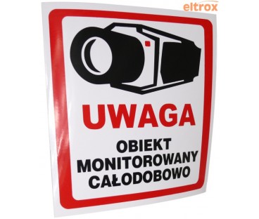 NAKLEJKA OBIEKT MONITOROWANY 10x10 8332