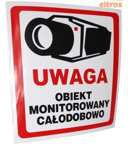 NAKLEJKA OBIEKT MONITOROWANY 10x10 8332