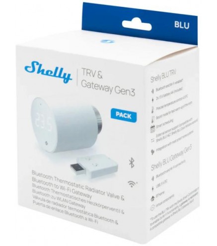 Shelly BLU TRV Single pack 1 x BLU TRV + 1 x BLU Gateway Gen3